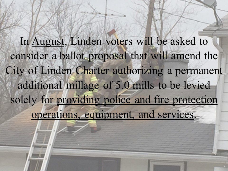 In august linden voters will be asked to consider a ballot proposal that will amend the city of linden charter authorizing a permanent