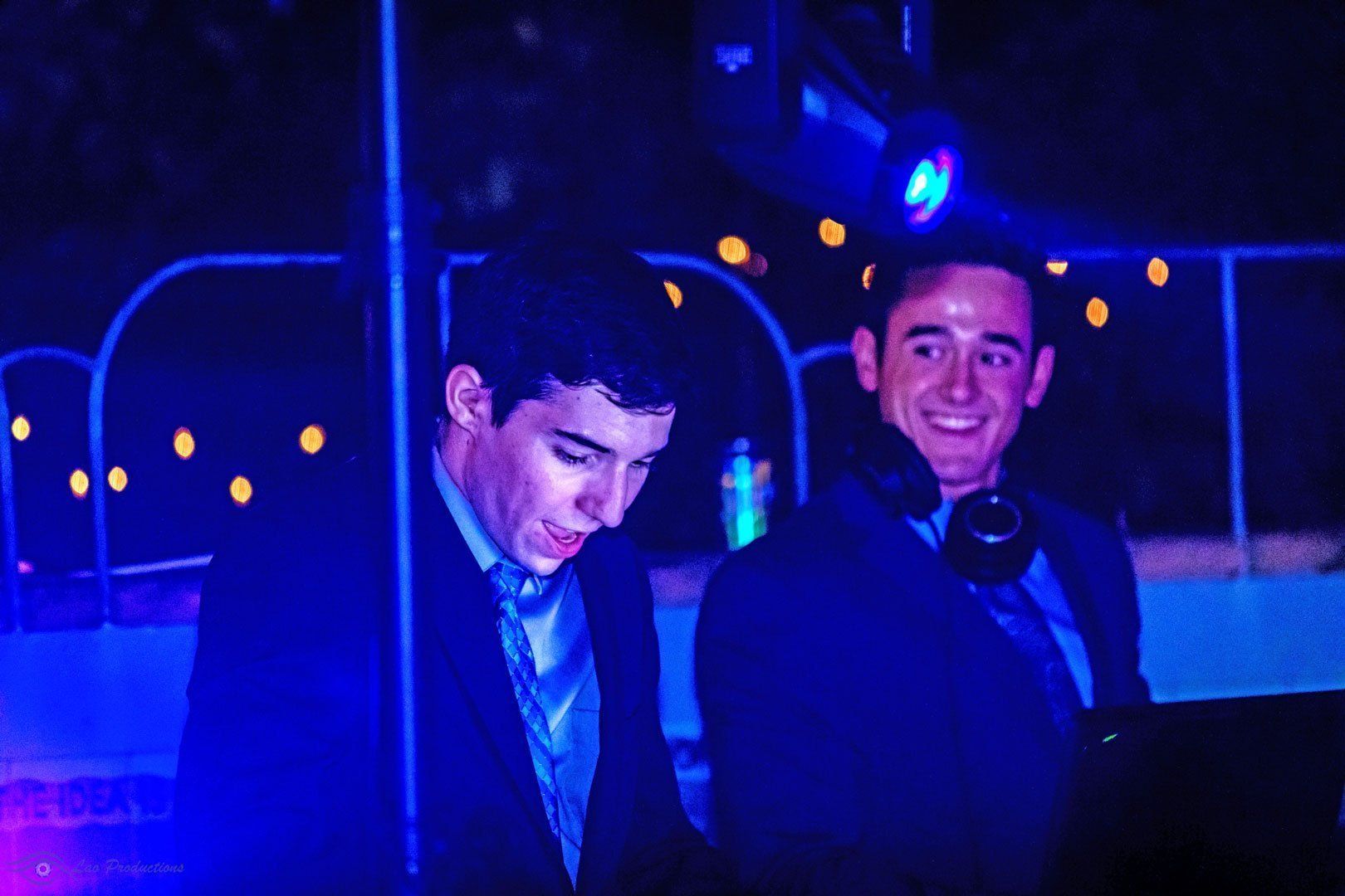 wedding djs laughing