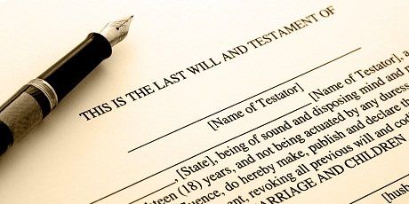 A last will and testament, ready to be filled out
