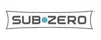Sub-Zero logo in a banner shape, with "SUB" on the left and "ZERO" on the right, snowflake between the letters.