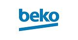 Beko logo: Blue text "beko" with a blue line below, on a white background.