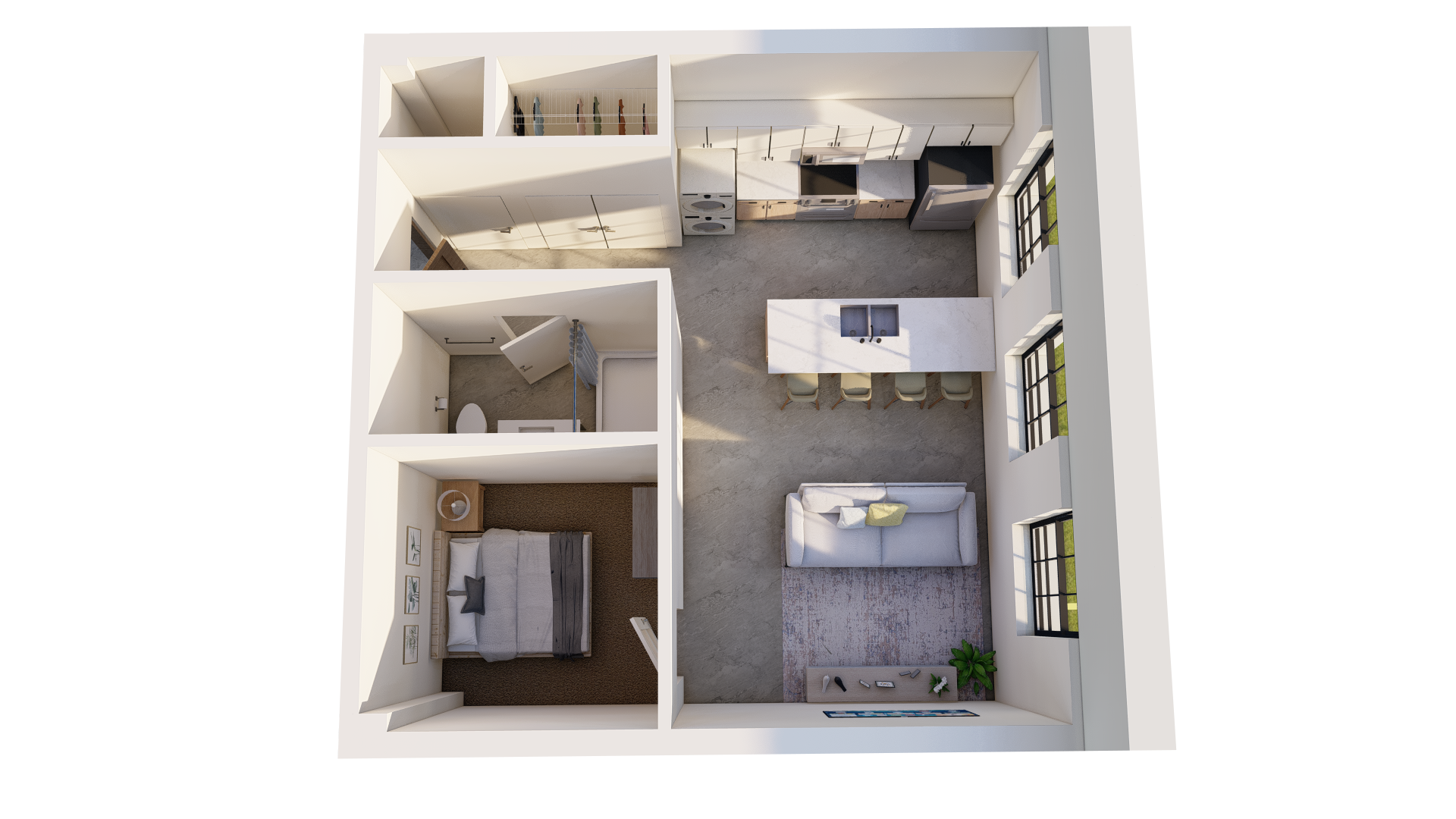 One bedroom type 1 floorplan