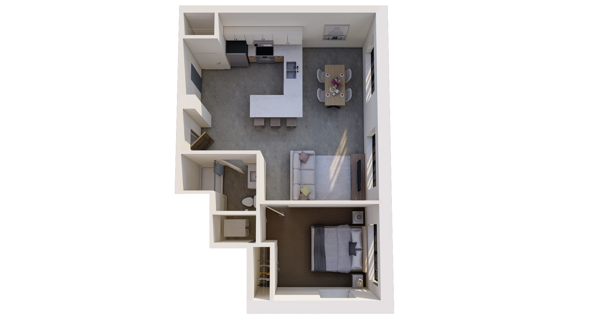 One bedroom type 2 floorplan