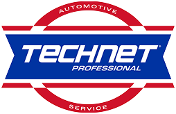 TECHNET Professional automotive service logo in red, white, and blue, with circular badge design | Dub's Garage
