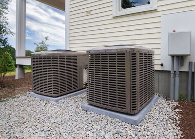 HVAC Service — Air Conditioning Units outside an Apartment Complex in Baton Rouge, LA