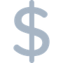 A dollar sign free icon on a white background