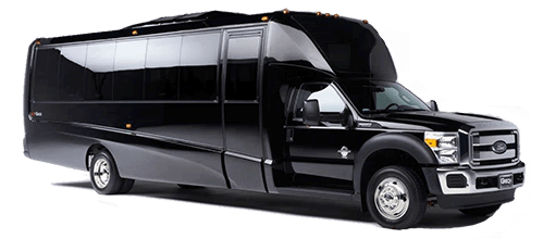 A black ford truck is parked on a white background.