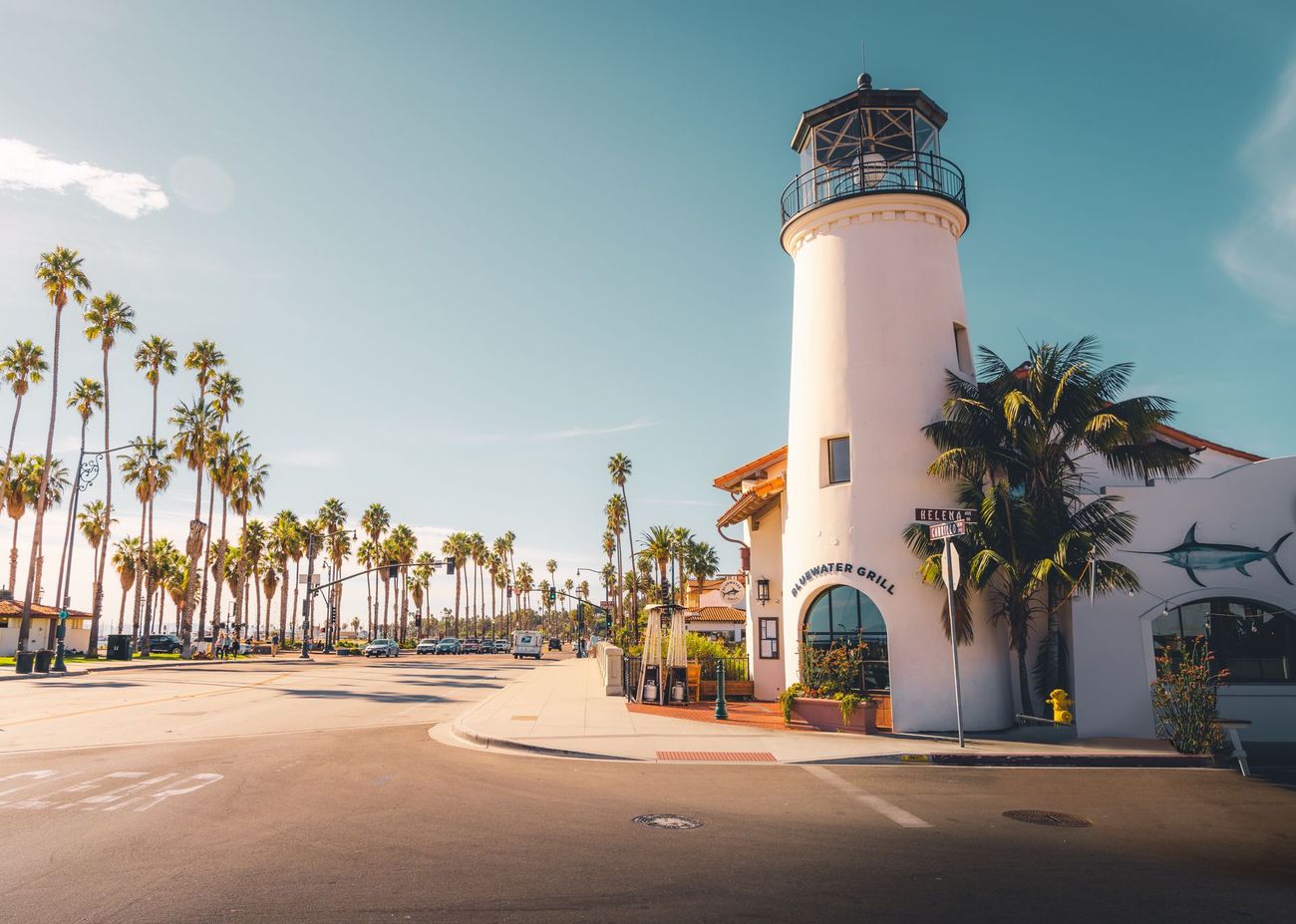 image of blue water grill on cabrillo