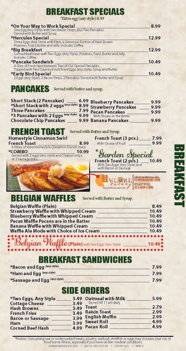 China Garden Urbana Il Menu Fasci Garden