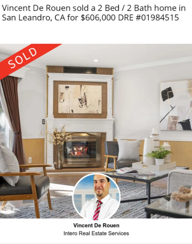 Vincent De Rouen, Real Estate Agent Sold in San Leandro, CA 