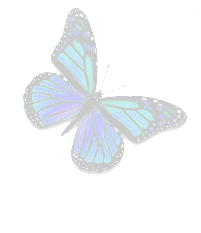 butterfly blue translucentish