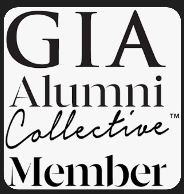 A black and white logo for gia alumni collective member