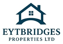 Logo for Eytbridges Properties Ltd: A house silhouette above a curved bridge with company name below.