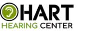 The hart hearing center logo is green and black
