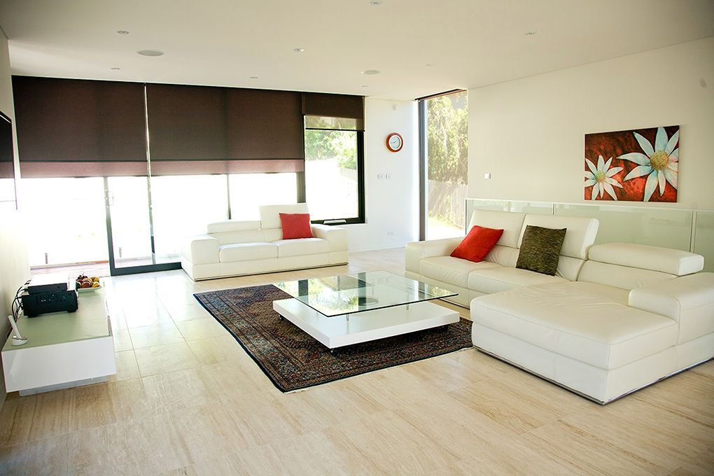 Spacious Modern Living Room With Light Wood Floors — Burmah Constructions In Kangaroo Valley, NSW