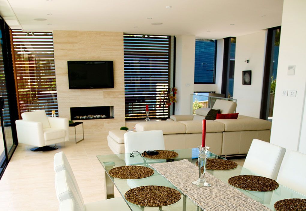 Modern, Bright Living Room With White Furniture — Burmah Constructions In Kangaroo Valley, NSW