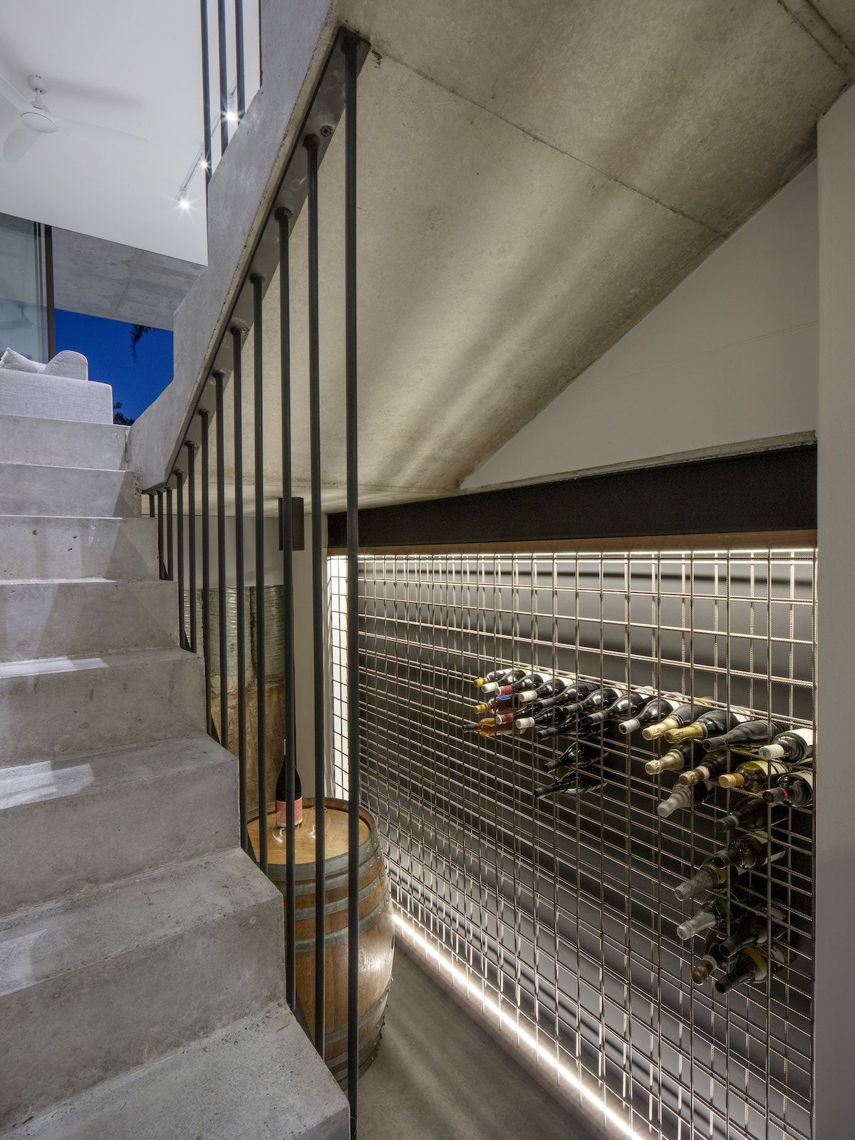 Concrete Staircase Next to a Wine Cellar — Burmah Constructions In Kangaroo Valley, NSW