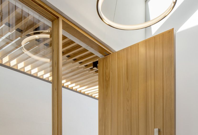 Wooden Door Partially Open — Burmah Constructions In Kangaroo Valley, NSW