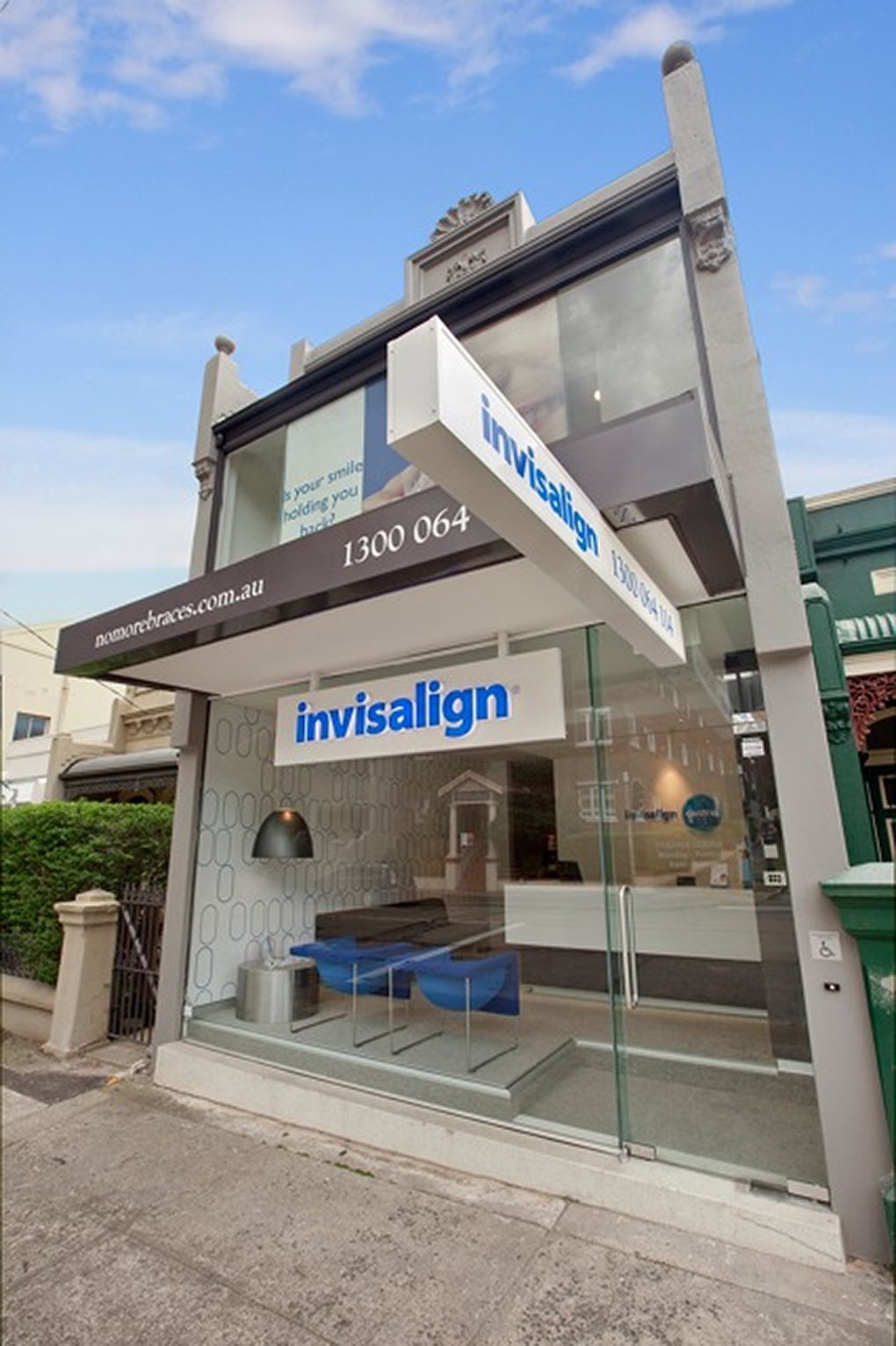 Invisalign Office Exterior, Modern Design. Clear Glass Storefront — Burmah Constructions In Kangaroo Valley, NSW