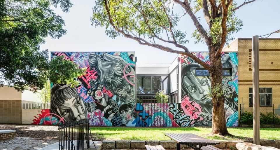 Building Exterior With Large Colourful — Burmah Constructions In Kangaroo Valley, NSW