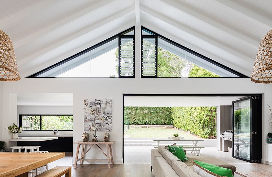 Bright, Modern Living Room With Tall — Burmah Constructions In Kangaroo Valley, NSW