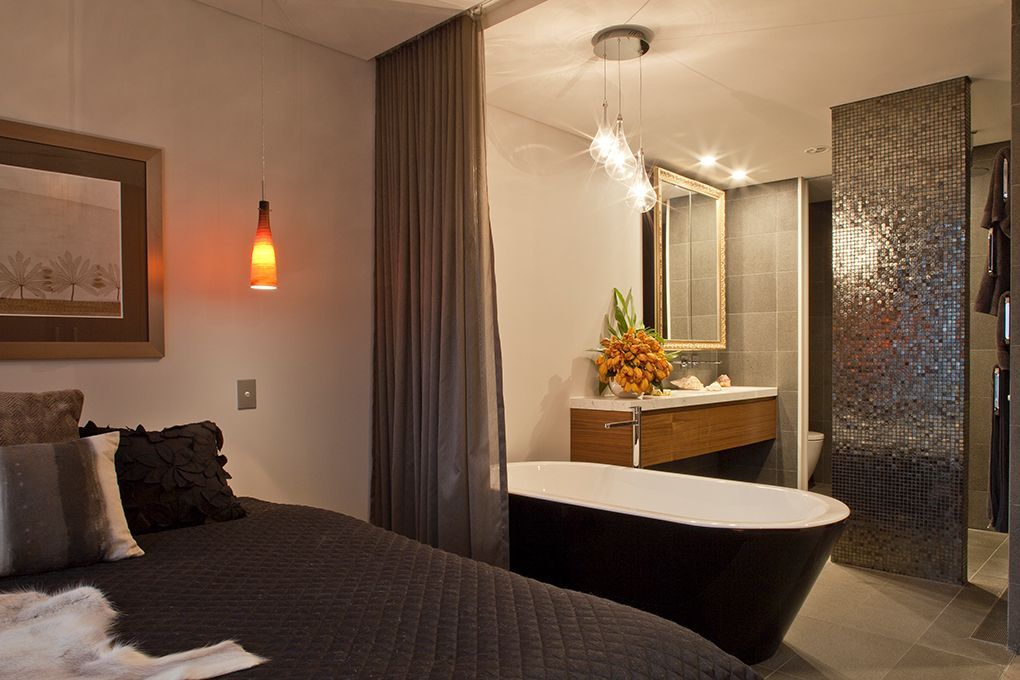 Bedroom With Open Bathroom — Burmah Constructions In Kangaroo Valley, NSW