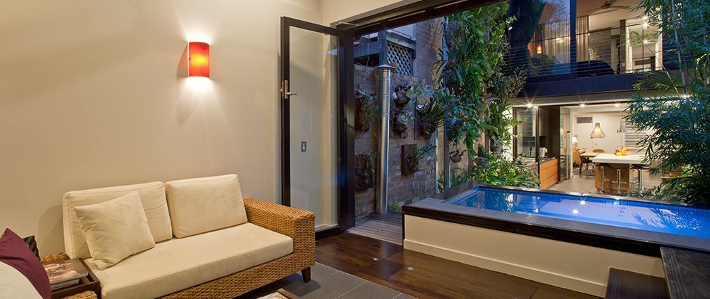 Living Room With a Sofa — Burmah Constructions In Kangaroo Valley, NSW