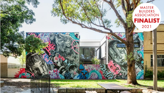 Colourful Building With Graffiti Art — Burmah Constructions In Kangaroo Valley, NSW