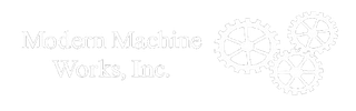 Logo: "Modern Machine Works, Inc." text with gear graphics.