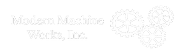 Logo: "Modern Machine Works, Inc." text with gear graphics.