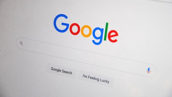 A close up of a google search page on a computer screen.