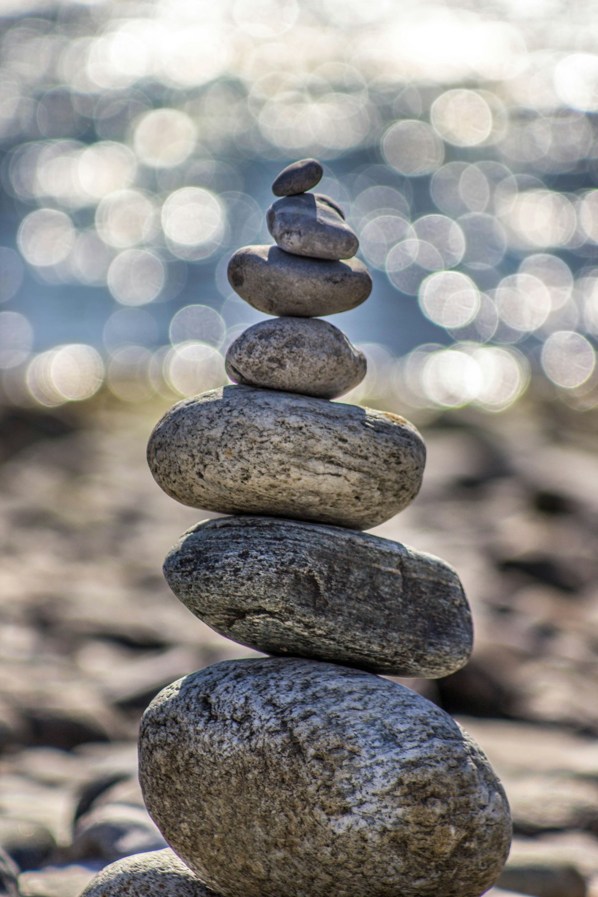 Stones balanced on stones