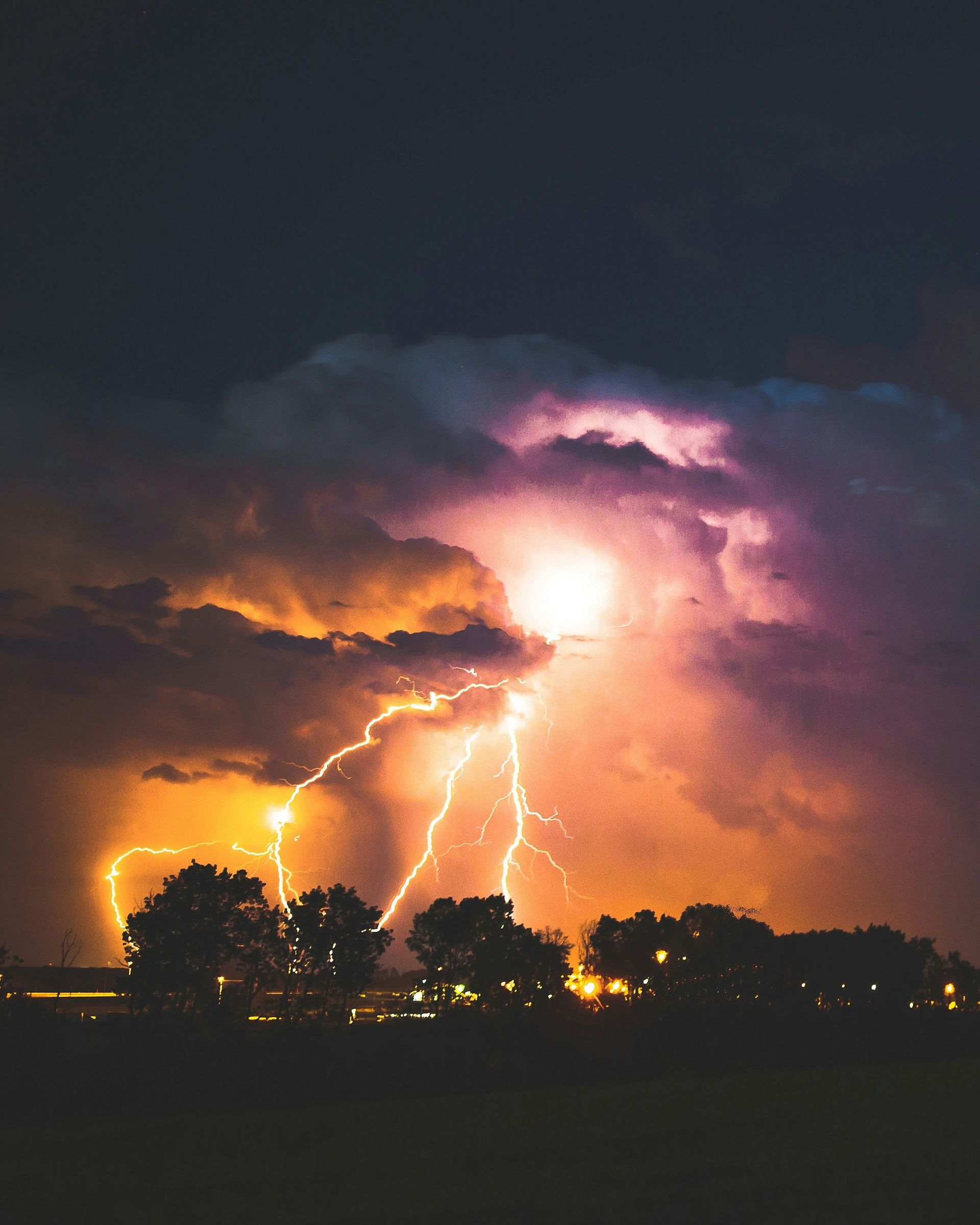 storm clouds with lightning