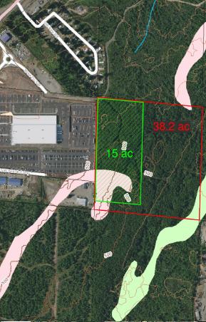 An aerial view of Site C