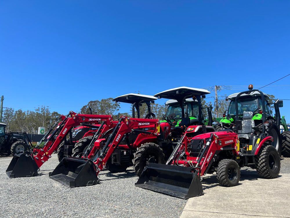 Display of Solis Tractors at Thompson's Farm Gear — Thompson's Farm Gear In Wauchope, NSW