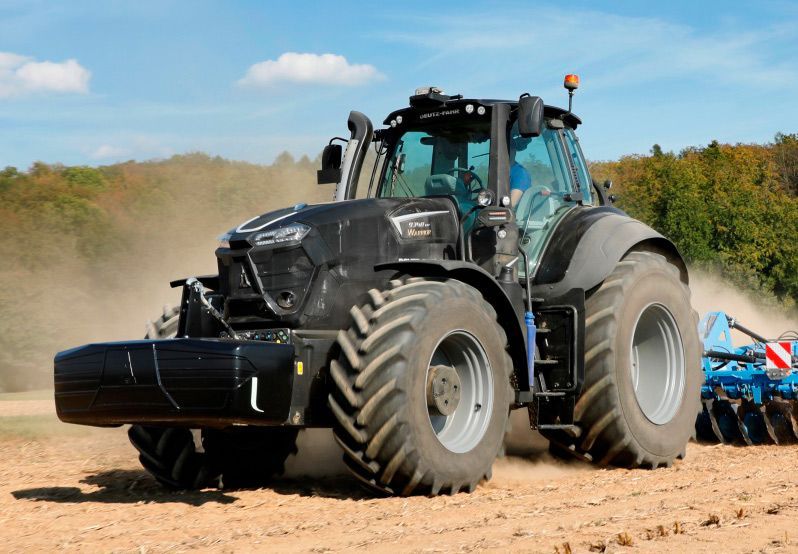 Blue Cultivator Attached to DF 9340 Warrior on Thompson's Farm — Thompson's Farm Gear In Taree, NSW