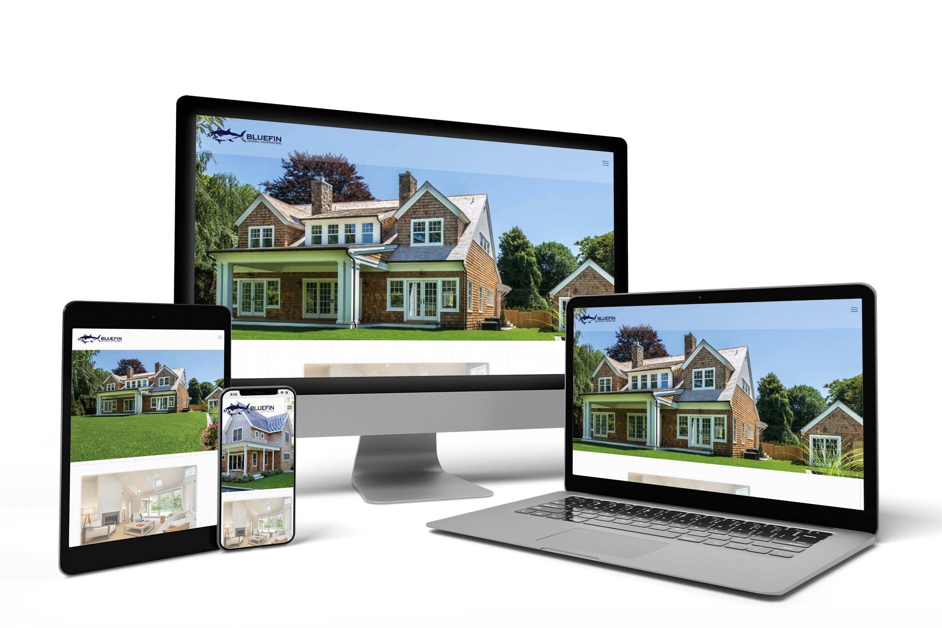 Bluefin General Contracting, Hamptons, NY - Device Mockups