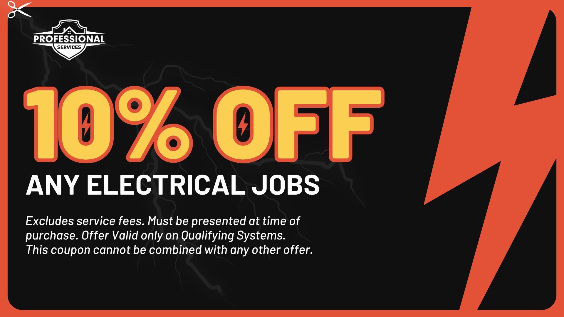 10% OFF Any Electrical Jobs