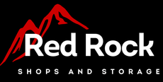 Red Rock Shops & Storage Logo in Footer - linked to Home page