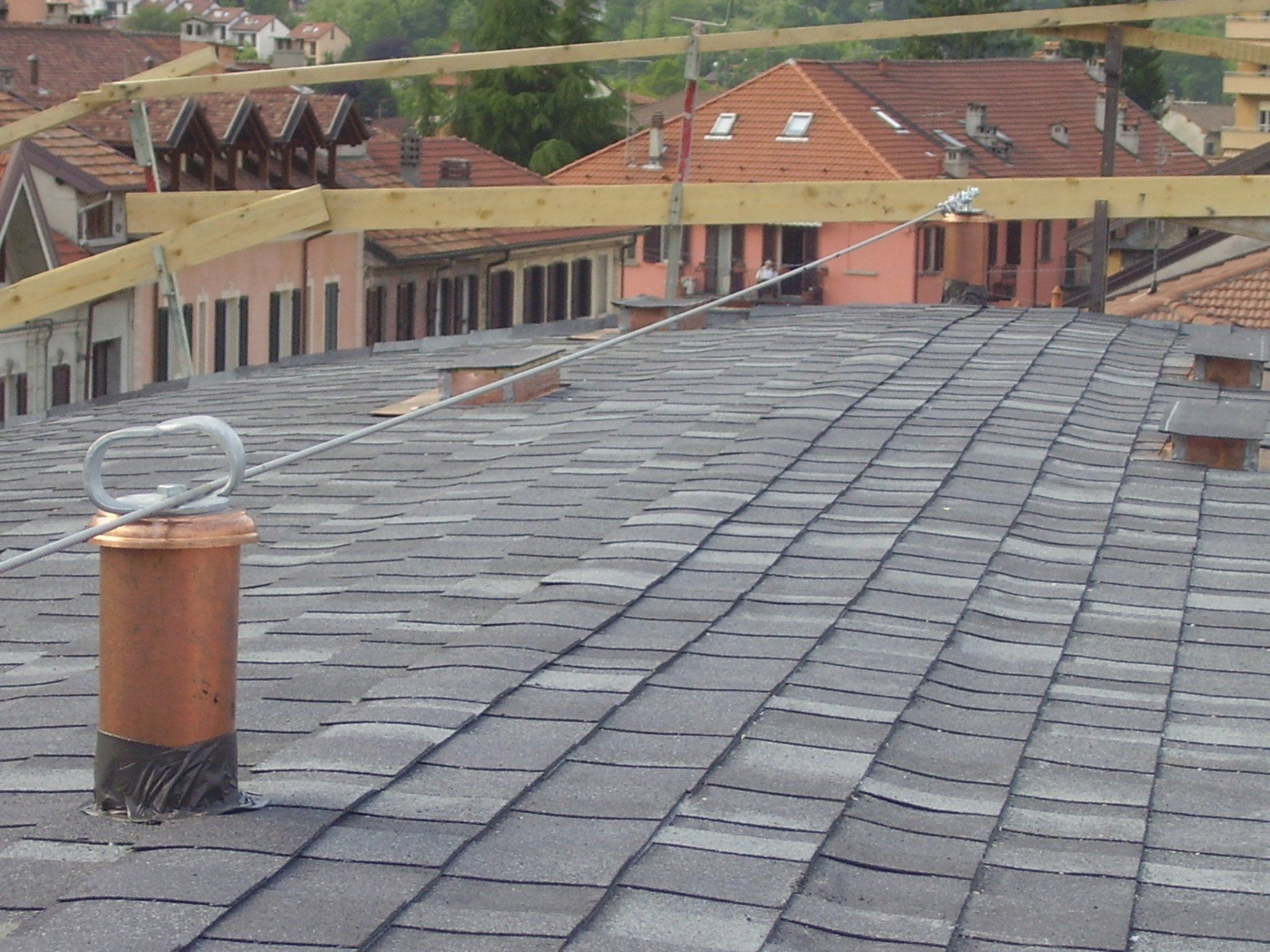 anticaduta su tetto di un edificio