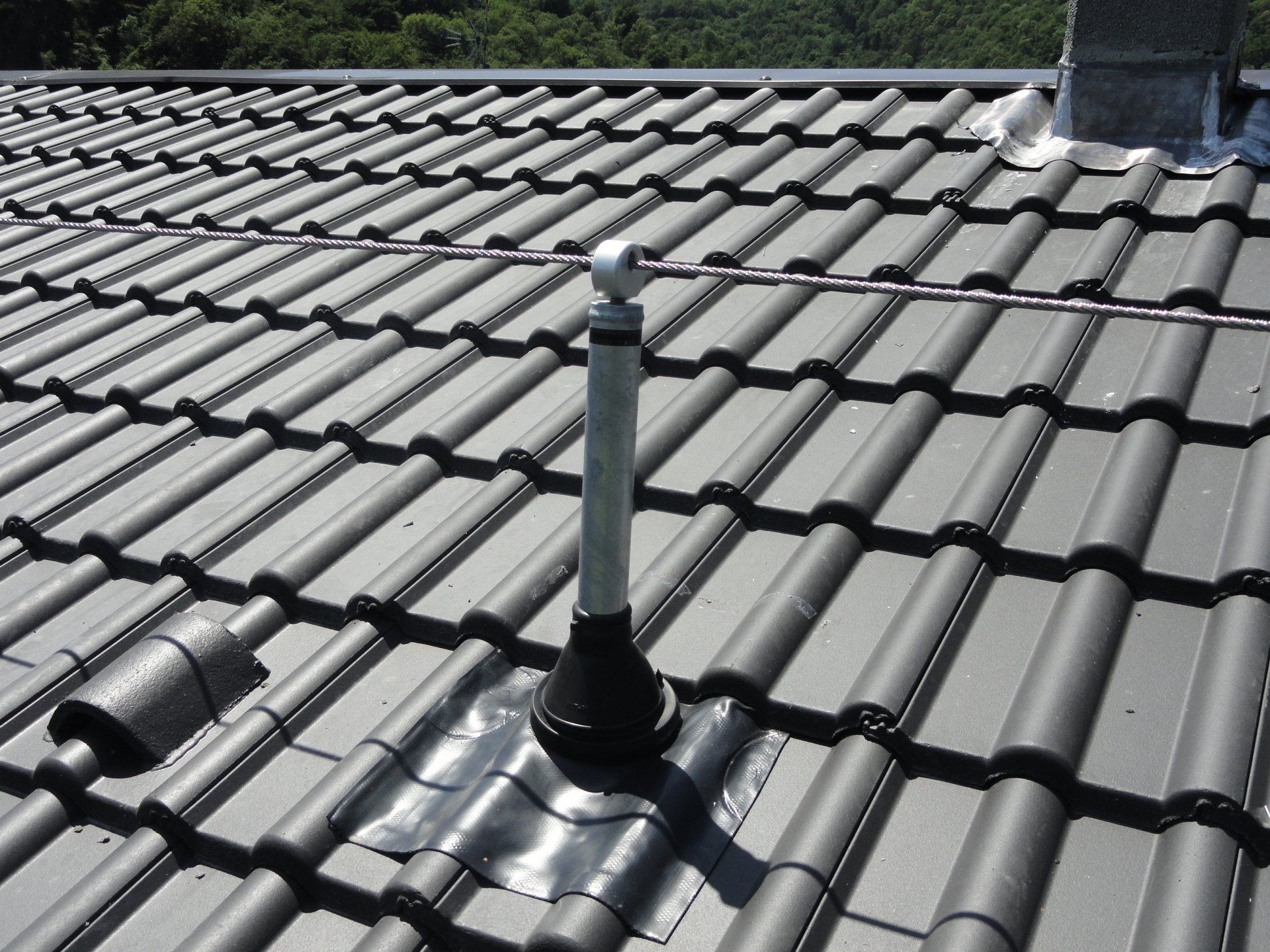 sistema di sicurezza su tetto privato