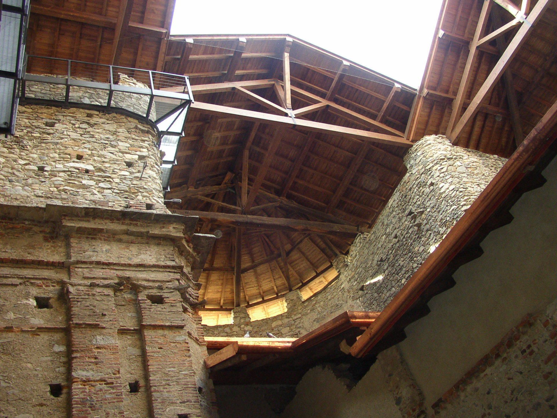 copertura di un edificio storico in legno