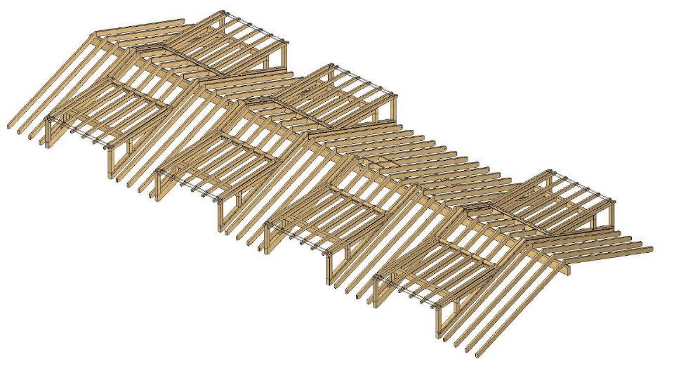 studio per un tetto in legno