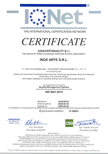 certificato dell'azienda