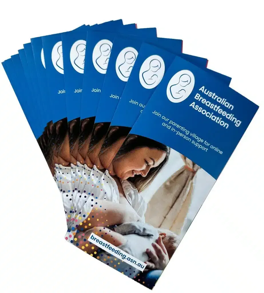A Stack of Pamphlets for the Australian Breastfeeding Association — Brindabella Print In Pearce, ACT