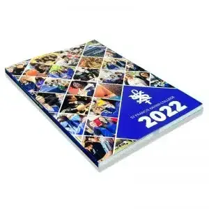 A Blue Book With a Collage of People on the Cover — Brindabella Print In Pearce, ACT