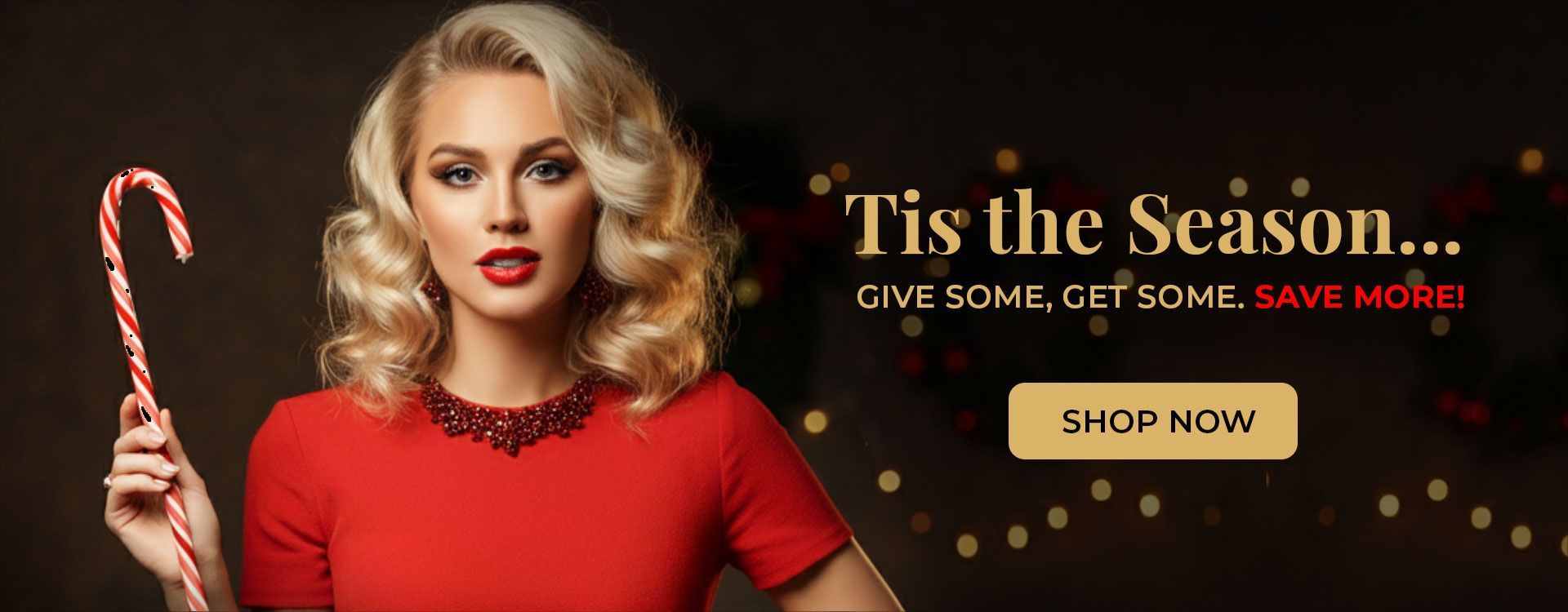 Woman holding gift cards, advertising