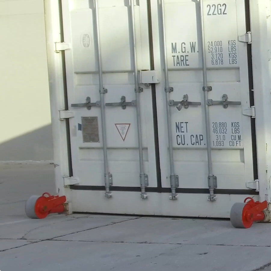 a white shipping container with the number 2262 on it
