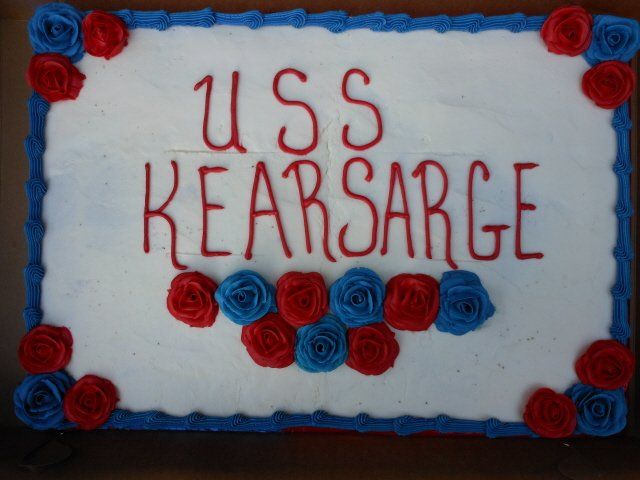cake that says uss kearsarge