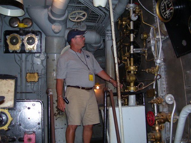 man inside of battleship